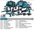 New Factory Price for Makitas LXT1500 18-V LXT Lithium-Ion 15 Pieces Combo Sets