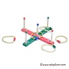 wooden ring toss set for outdoor toy and garden games