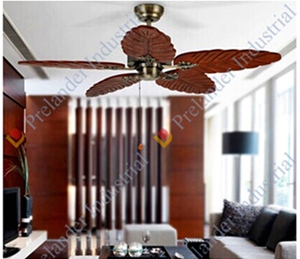 ceiling fan without light, red antique brass, 5pcs blades