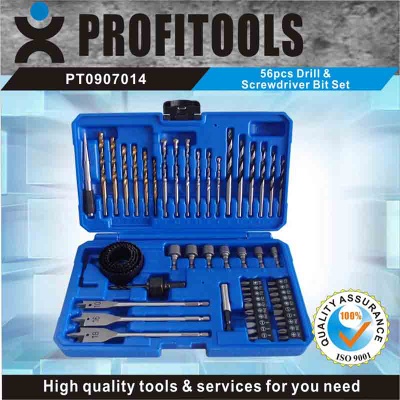 56pcs drill and srewdriver bit set - PT0907014