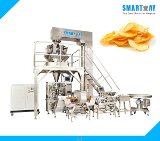 Smart Weigh Automatic Snacks Chips Packing Machine Line With Multihead Weigher - SW-PL1