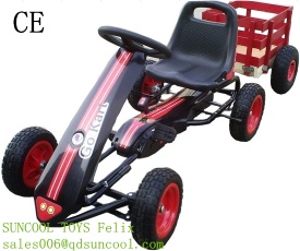 Pedal go kart with trailer