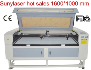 High Efficiency Double Heads Laser Cutting Machine for Leathers Fabrics Texitles - SUNY-1610T