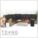 Hanna 5 Pieces Seating Group with Black Cushions