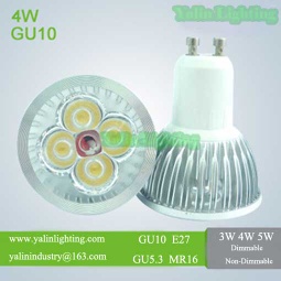 GU10 dimmable LED lamp, high power MR16 GU10 dimmable LED lamp, high power MR16 E27 spotlight, 3W 4W 5W ceiling light