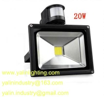 motion detector LED floodlight, PIR sensor LED flood light, 20W outdoor lamp - YL-FL020-GY