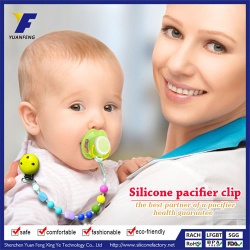 fda approved silicone pacifier clip/baby pacifier chain clip