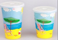 12oz Customized Printing Cold Drink Paper Cup, Disposable Paper Cup, Milkshake Cup with Double PE