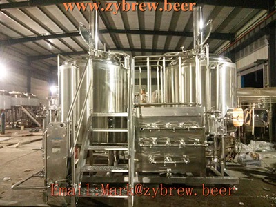 Steam heated brewhouse, with fermenters