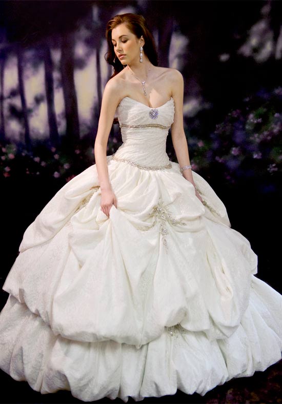 Ball Gown French Lace Sweep Wedding Dress