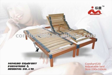 Slat electric adjustable bed