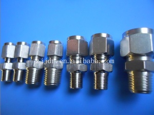 straight union compression fitting/male female connector/double ferrule fitting