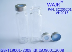 autosampler vias, aluminium crimp seals headspace crimp vials