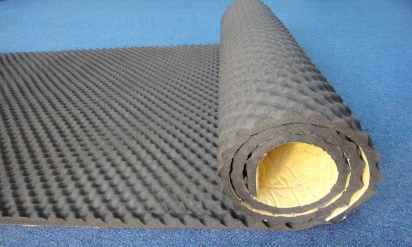 Acoustic rubber foam insulation