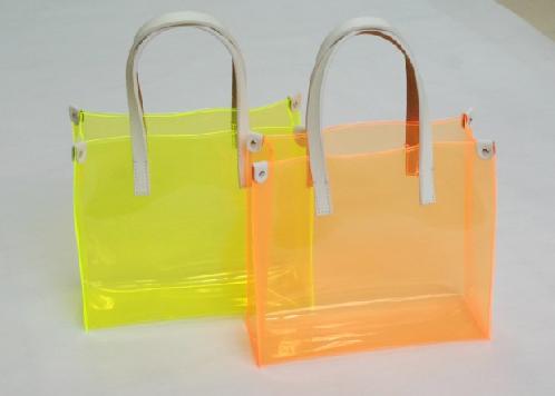 orange and yellow color pvc bags