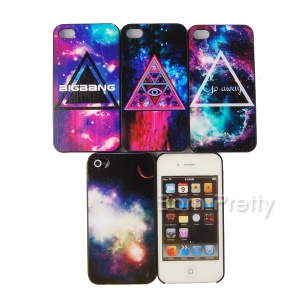 1pc Hard Case Cover For IPhone4/4S/5 Samsung Galaxy S4 Fashion Galactic Painting Design