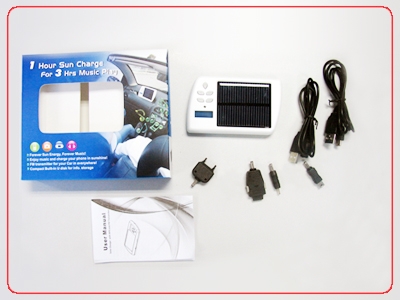 universal solar charger with mp3 & FM signal transmitter