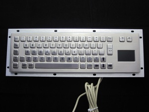 industrial/kiosk metal keyboard with touchpad