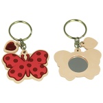 Likable Butterfly Design Key Chain with Mirror