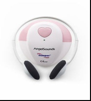 Angelsounds Baby Heart Sound Monitor Fetal Doppler FDA,CE,Battery,Gel-Pink 3MHz