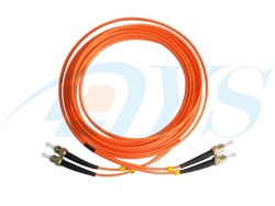 Red Duplex Optical Fiber Patch Cord ST / MM / DX With Single - Fiber Patch Cord