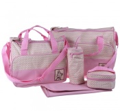 Useful Pink 5pcs/set Cute Diaper Bags For Girls