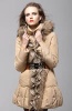 2012 Brand Winter New Super Long Fur Collar Match Belt Down Jacket