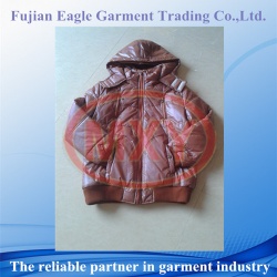 Stock mens shiny cotton pad and jackets for winter