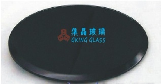 5mm black tinted round glass