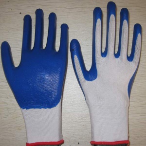 nitrile gloves,nylon inner,13 gauge,smooth finish,  NG1501-1