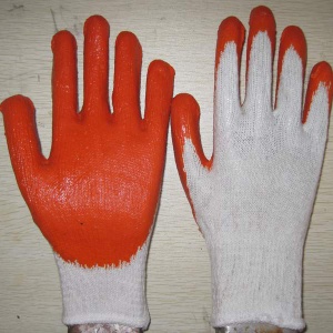 latex gloves,cotton yarn inner,10 gauge,smooth finish LG1506-1