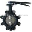 hebei dn125 ductile iron lug butterfly valve Lever /Gear Operator SS304 Disc PN16 Epoxy Coating