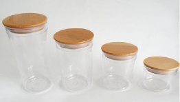 Bamboo lid canister, storage box
