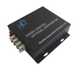Video Fiber Converter, 8-channel Video Optic Fiber Device with Single-mode and 8MHz Video Bandwidth - HD-S8V-T/RF