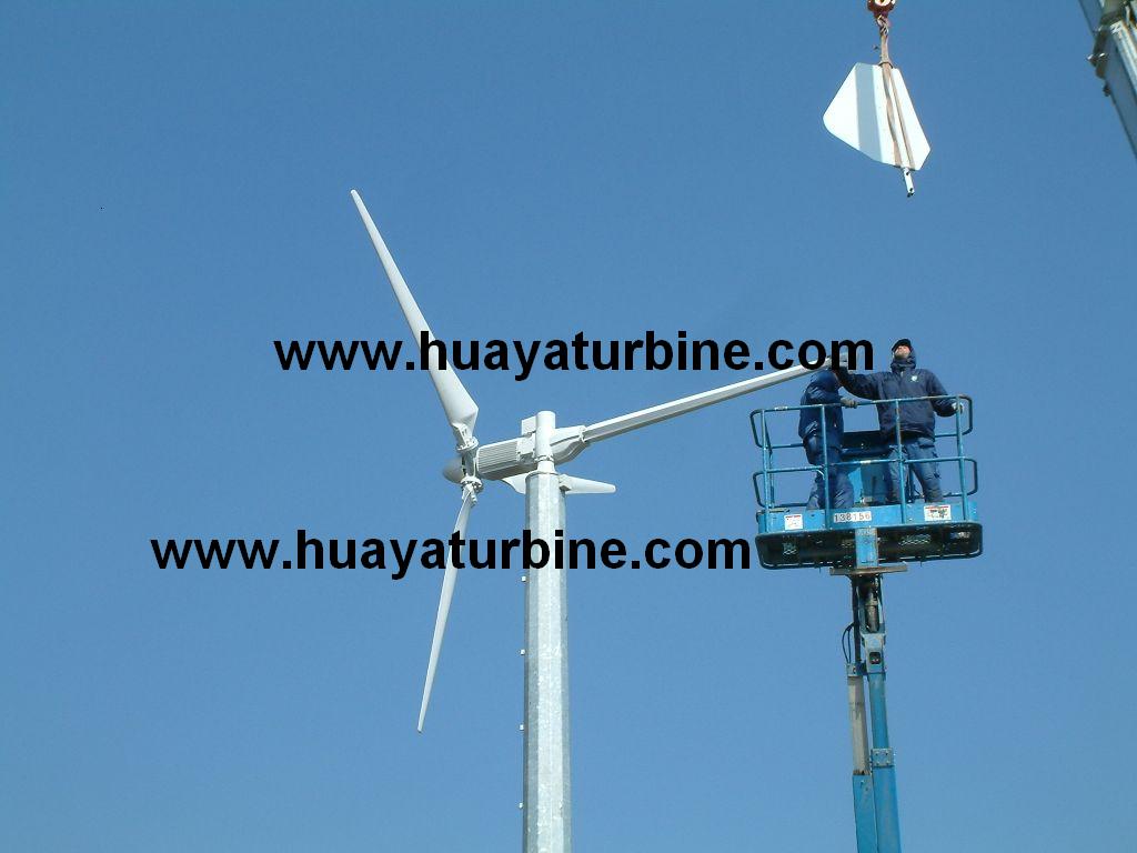 5kw wind turbine on grid working system