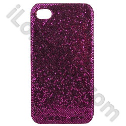 Artificial Crystal Paillette Series Hard Plastic Cases For iPhone 4&4S- Red