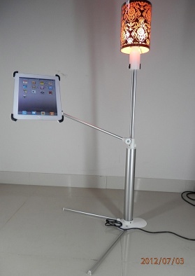 Bed Lamp Stand for iPad KP-918-1 silver2