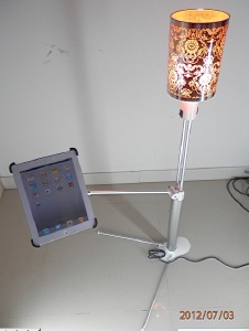 Bed Lamp Stand for iPad KP-918-1 silver1