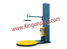 pallet wrapping machine with top plate