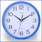 2014 colors simple round silence movt analog sweeping plastic wall clock - MT-C001