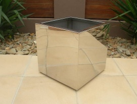 Stainless Steel Planter with Mirror