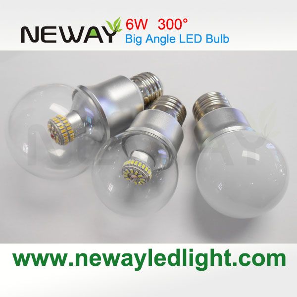 Mini 6W E27 300 Degrees LED Bulb Clear is green LED solid cold light source, no mercury, lead and hazardous substances, which can be recycled after the end-of-life meet ROHS requirements.