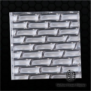 Grey brick aluminum core exterior resin panel