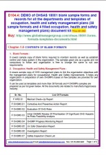 OHSAS 18001 Sample Forms