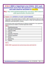 OHSAS 18001  Audit Checklist
