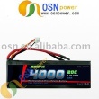 7.4V 4000mAh 2S1P Lithium battery pack