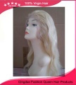 New arrival blonde color wavy malaysian human hair lace front wig