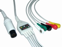 one-piece ECG cable with leadwires