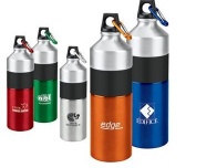Two-Tone Aluminum Bottle With Rubber Grip