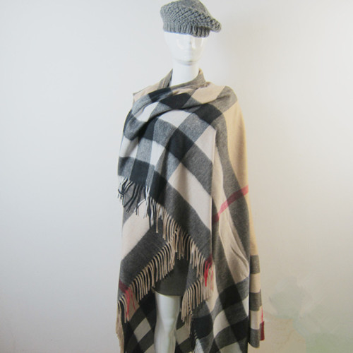 checked pashmina shawls wrap large size